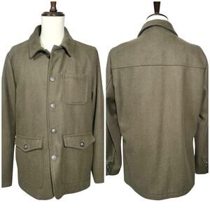 Bridge & Burn | Men | Alpine Green Northwestern Wool Blend Mid Length Coat | XL